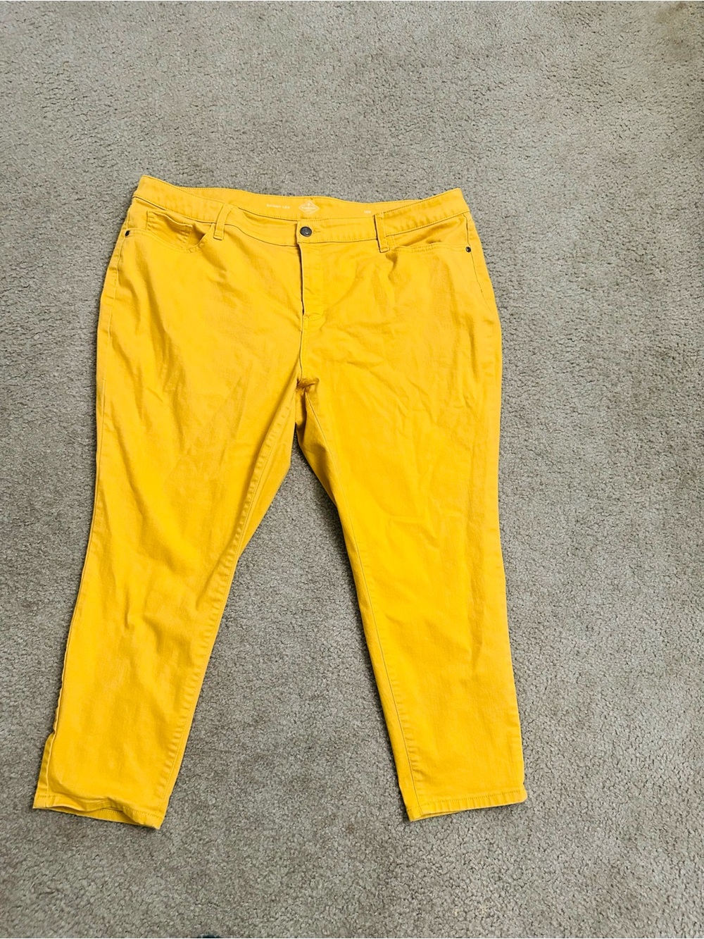 St. John’s Bay Women’s Mustard/Yellow Skinny Leg Stretch